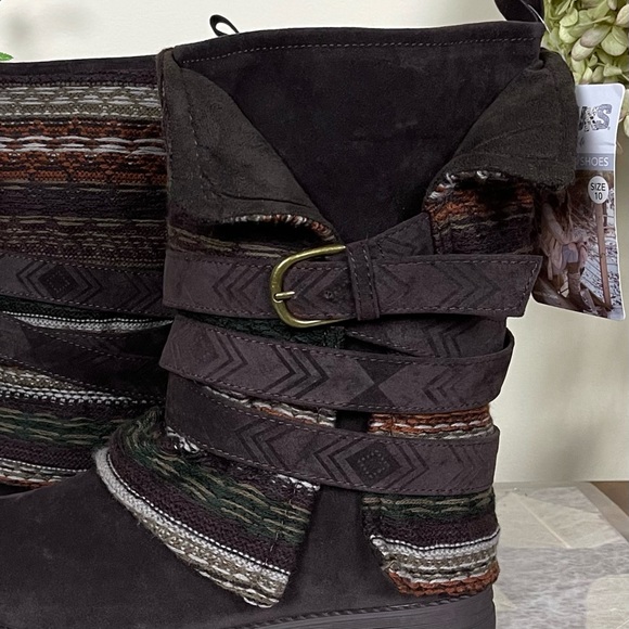 MUK LUKS® Nikki 3-in-1 Belted Sweater Wrap Water Resistant Faux Suede Boots - Picture 8 of 16